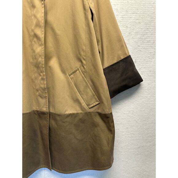 Club Monaco Trench Coat Women 00700945 Tan Brown Cuffs Small Lagenlook Small - Picture 2 of 10